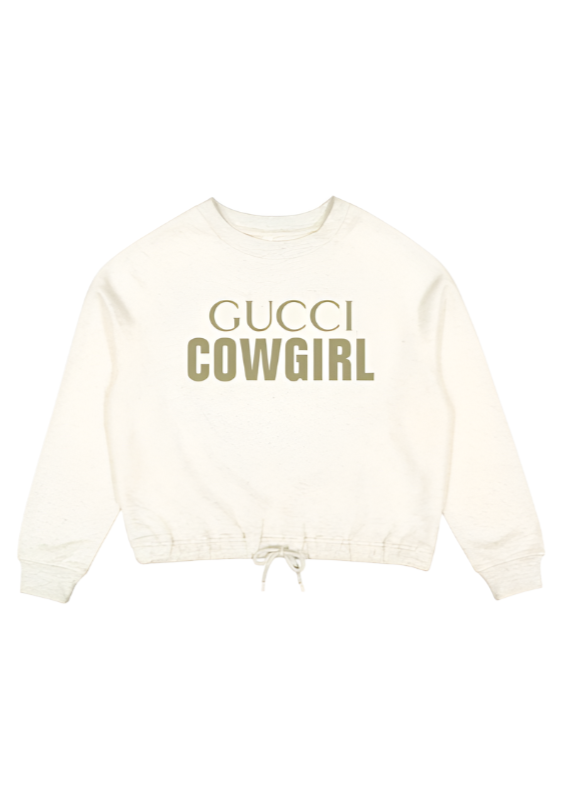 Cream Gucci Cowgirl Crewneck