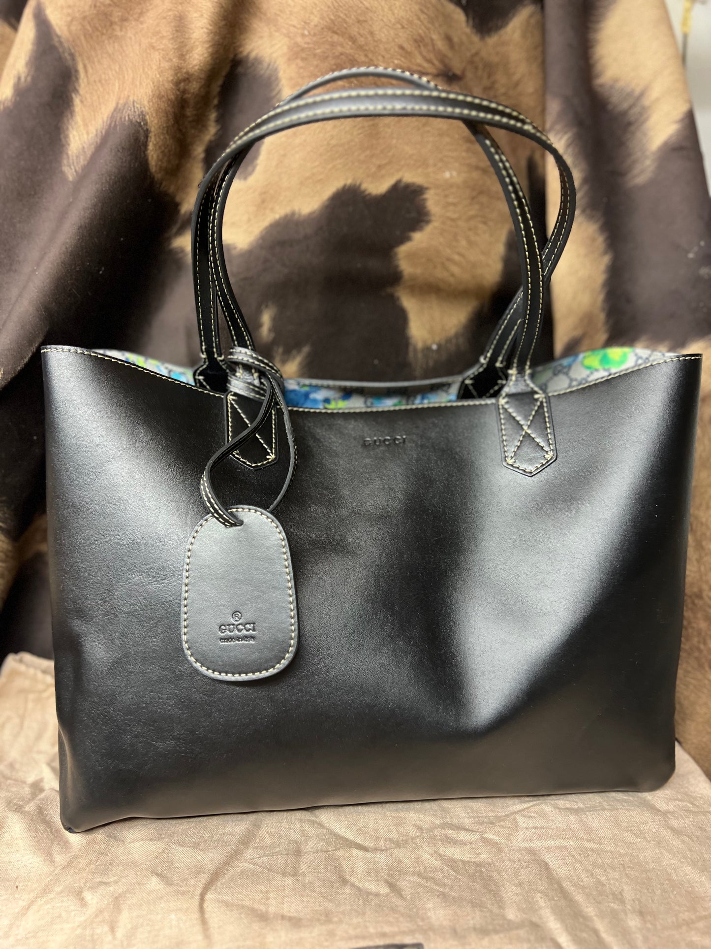 Reversible Black Tote