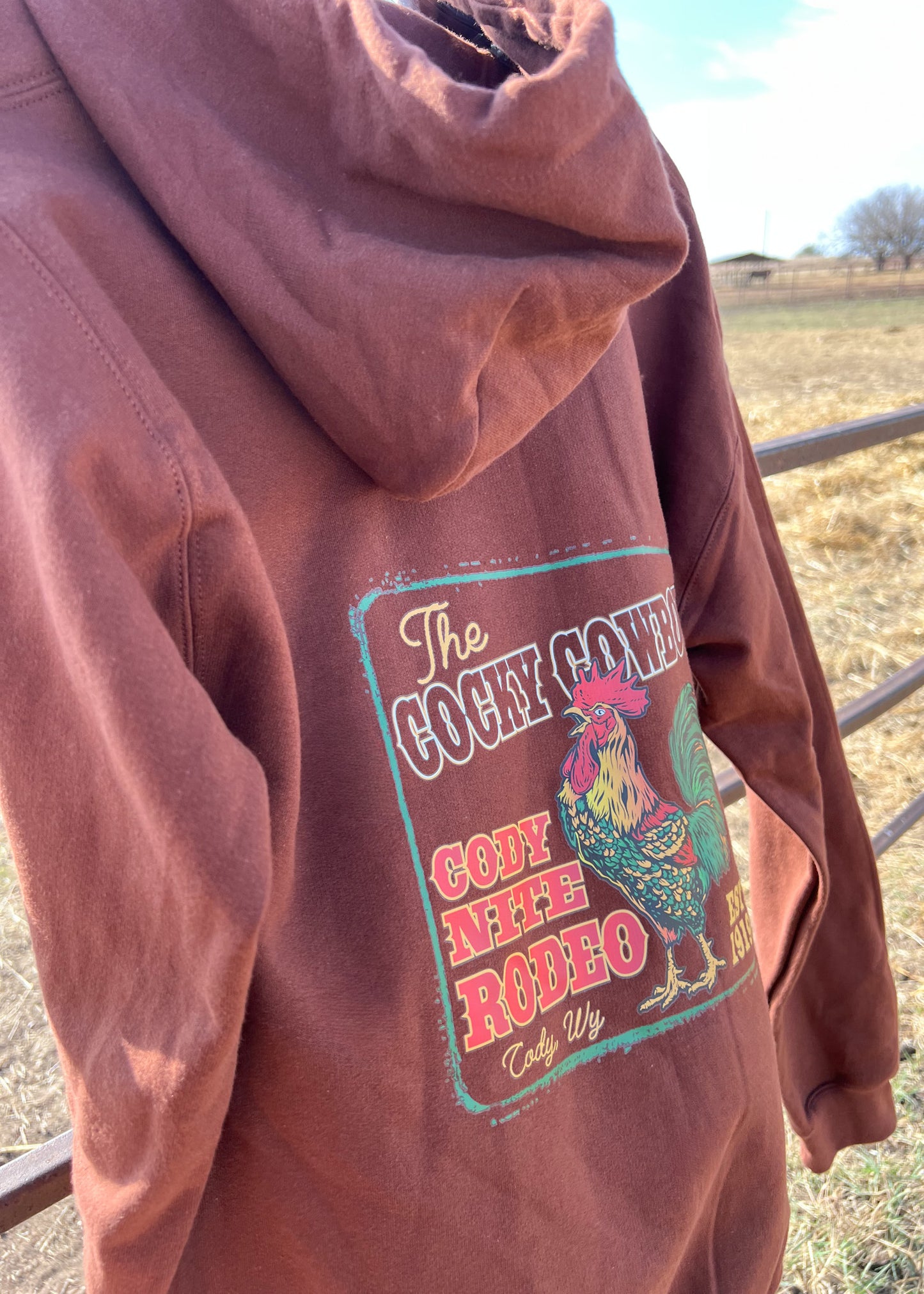 Brown Cocky Cowboy Hoodie