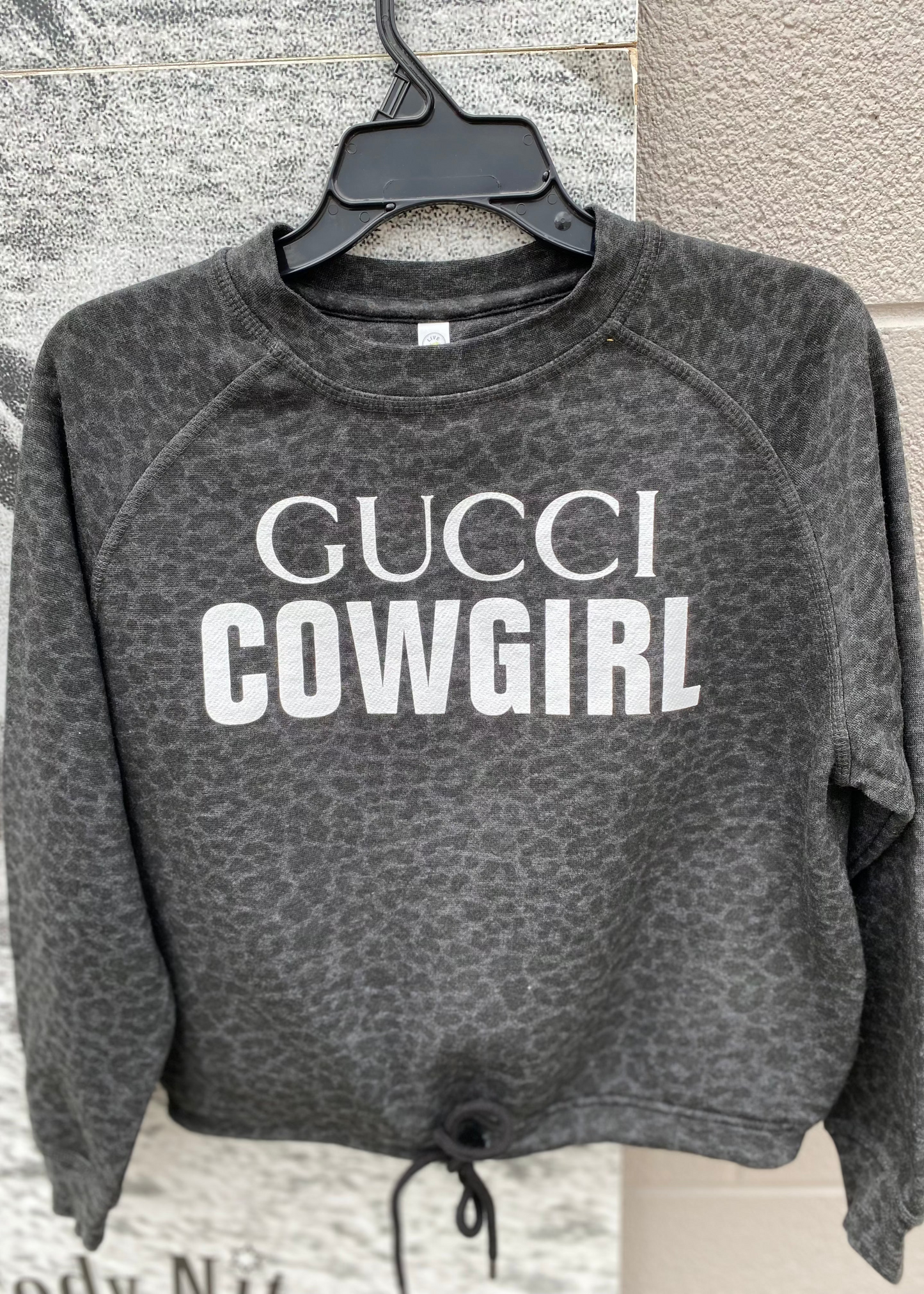 Black Leopard Gucci Cowgirl Crewneck
