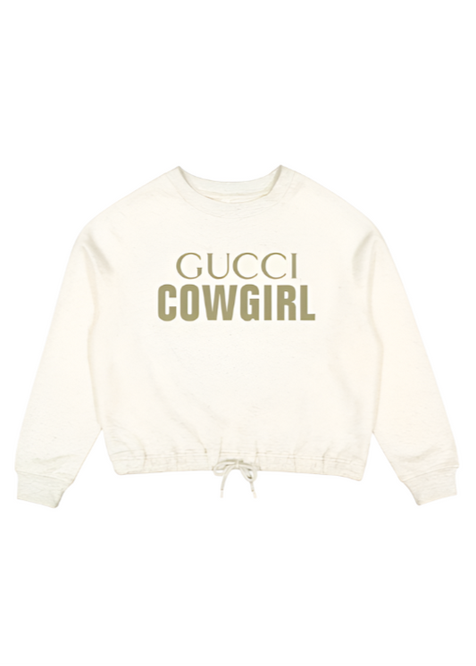 Cream Gucci Cowgirl Crewneck