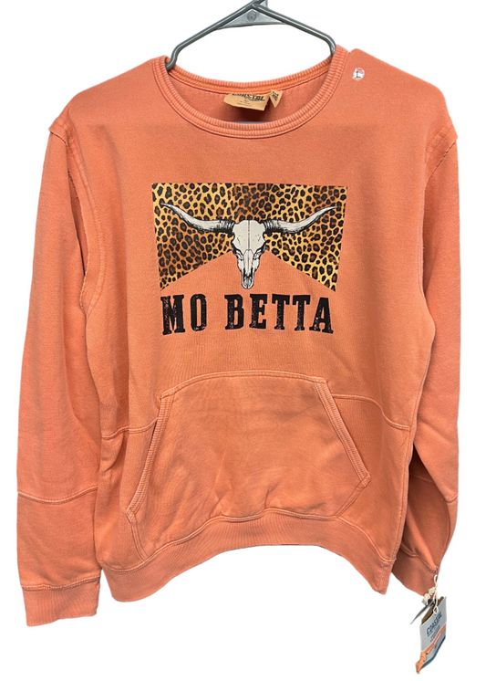 Coral & Leopard Mo Betta Crewneck