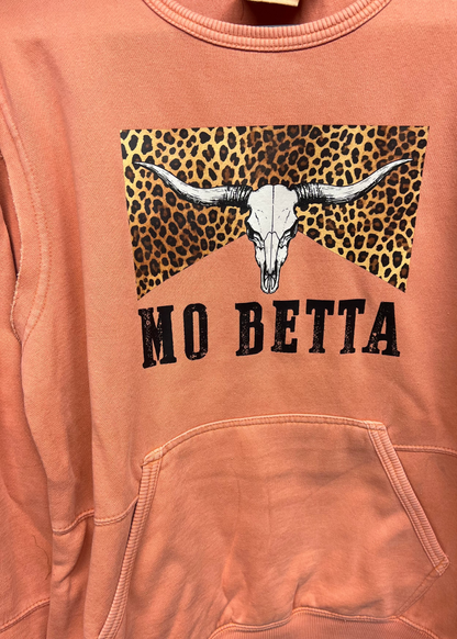 Coral & Leopard Mo Betta Crewneck