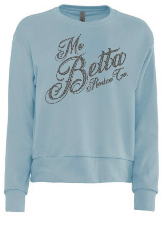 Denim Blue Sparkle Crewneck