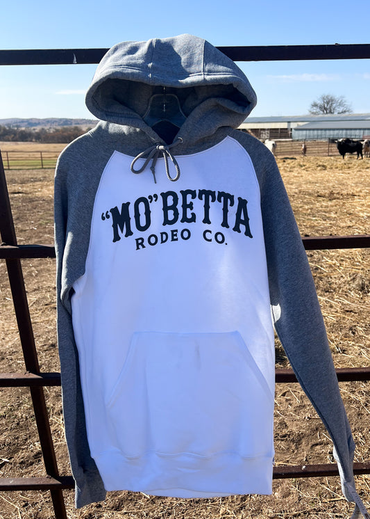 White & Grey Mo Betta Hoodie