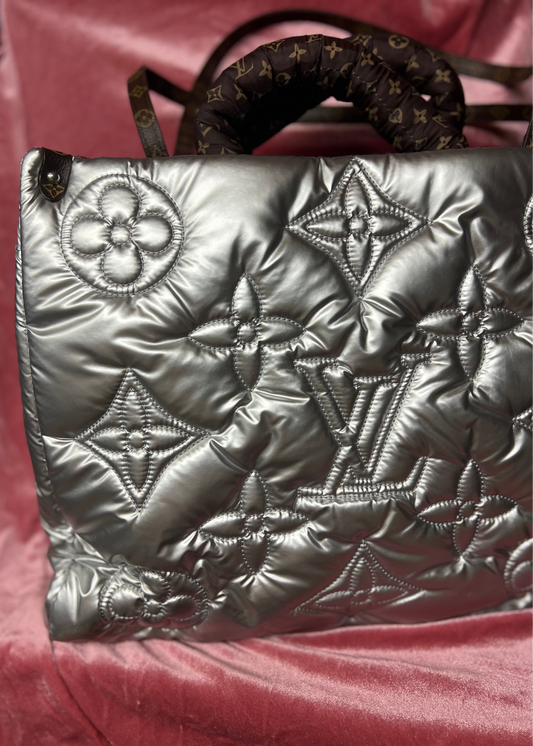 Silver Puffer Bag