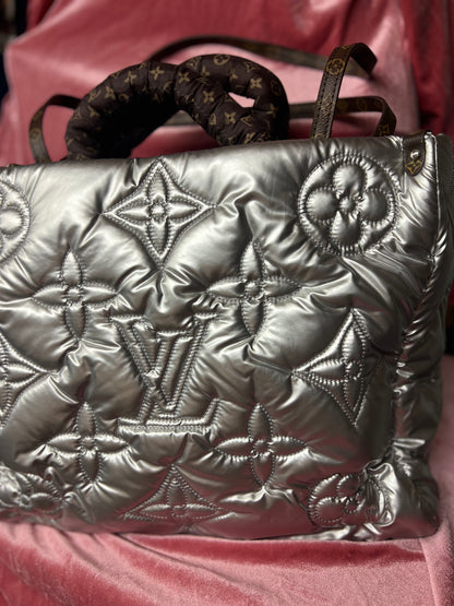 Silver Puffer Bag