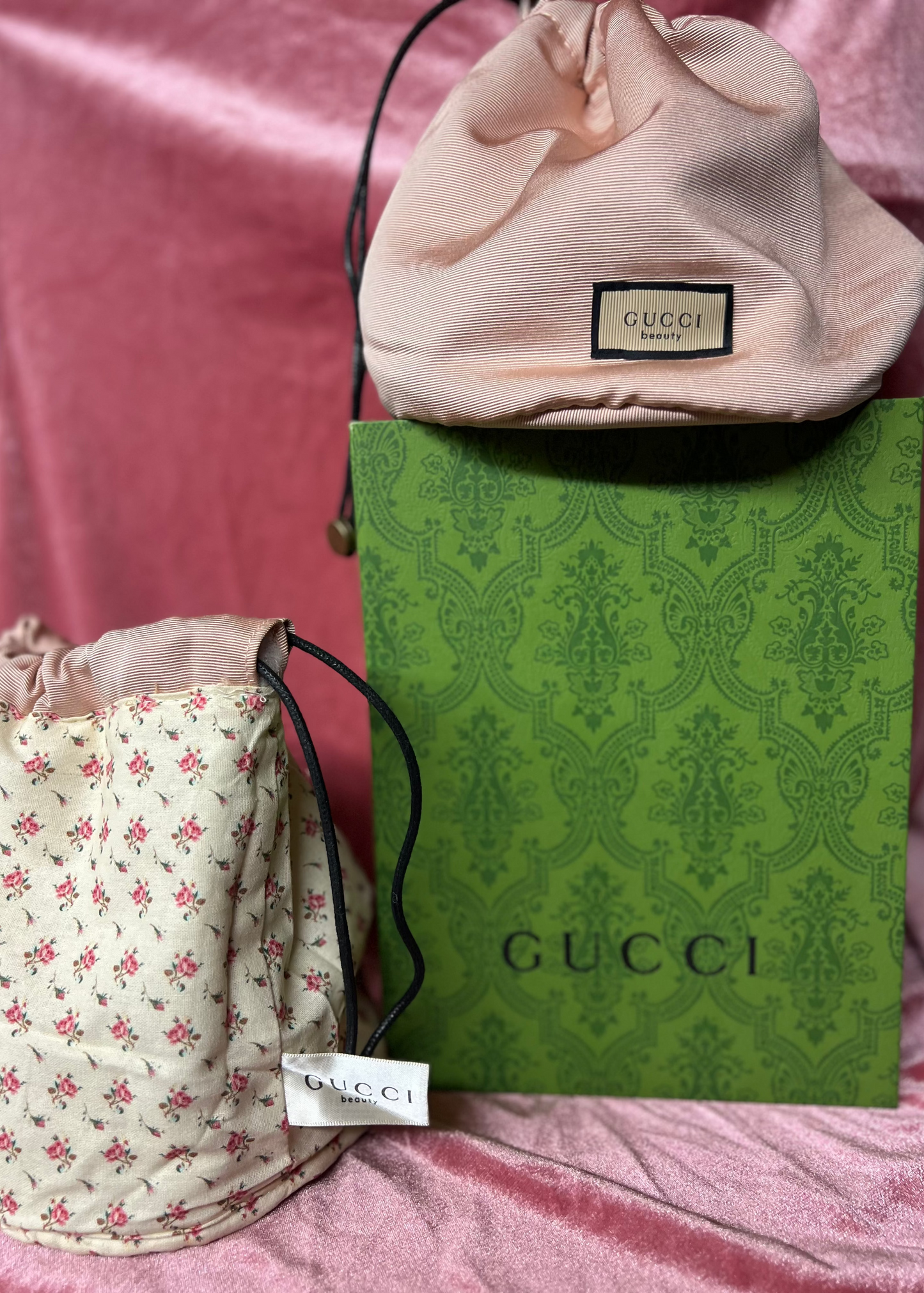 Reversible Cosmetic Drawstring Bag