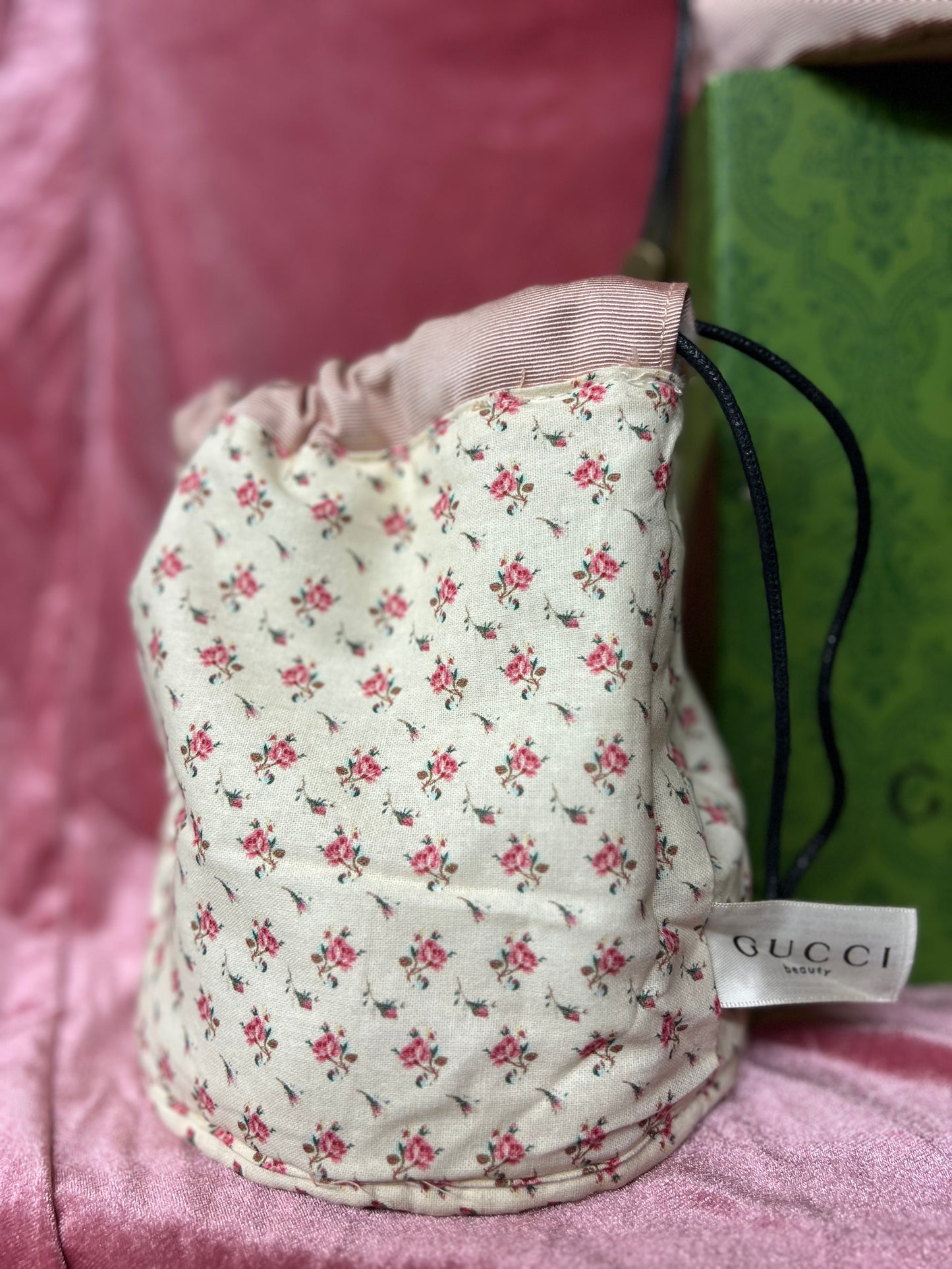 Reversible Cosmetic Drawstring Bag