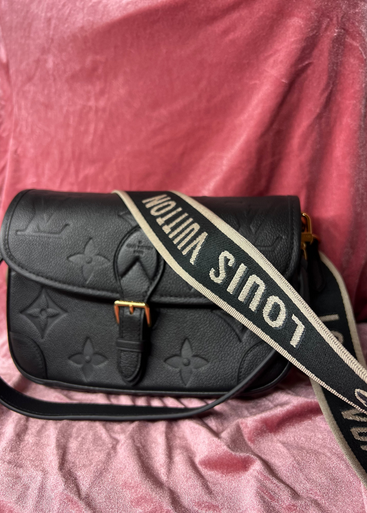 Black Purse with Purple Interior