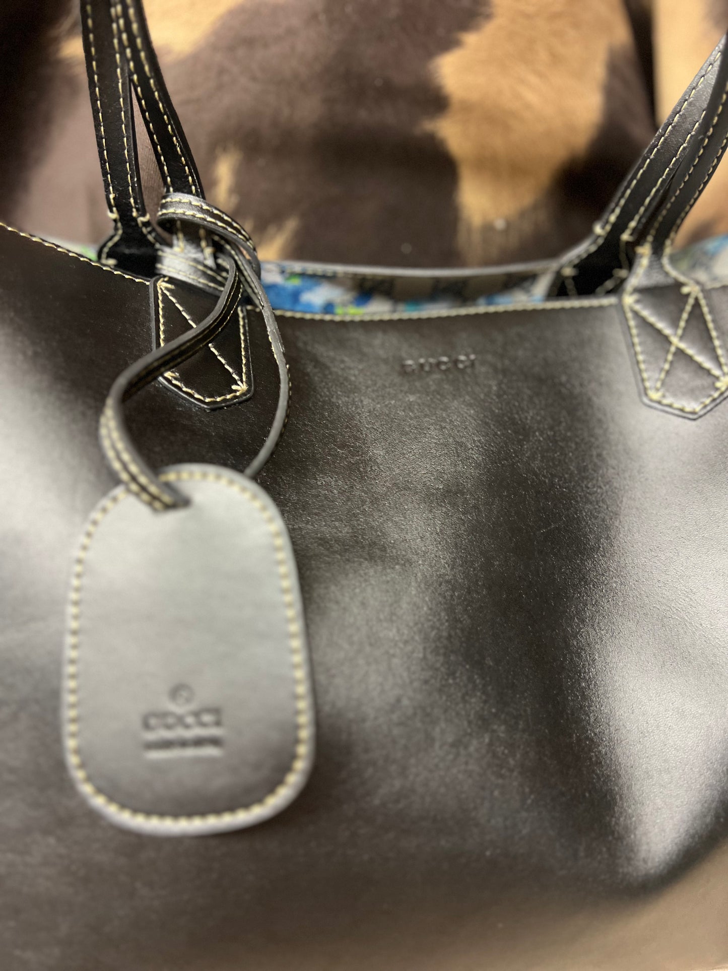 Reversible Black Tote