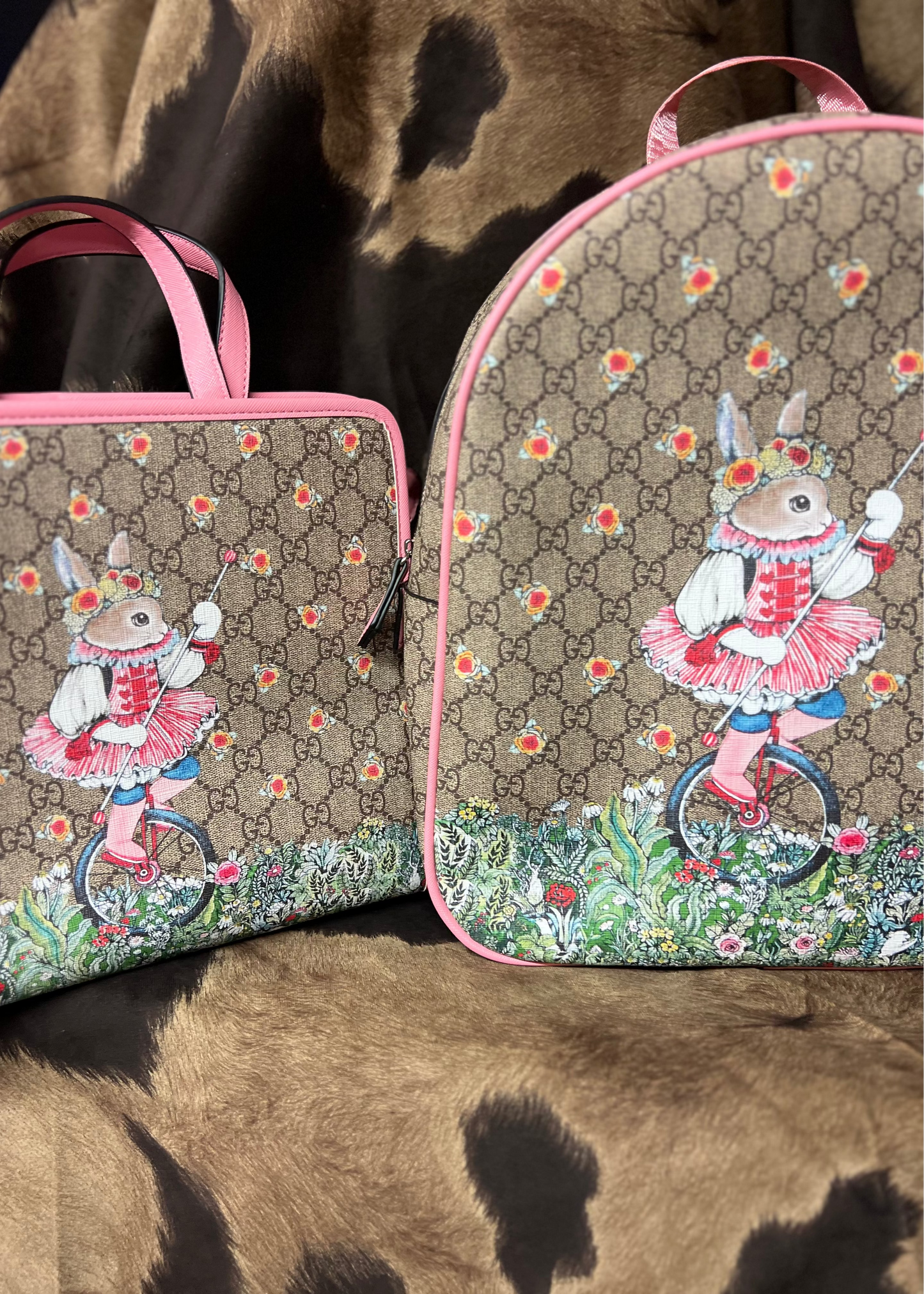 Rabbit Backpack & Bookbag Set