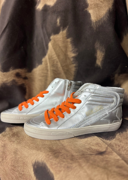 Silver Tennis Shoes (Size 7)