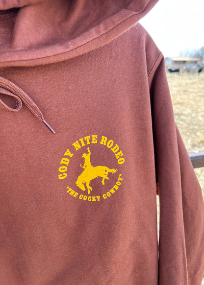 Brown Cocky Cowboy Hoodie