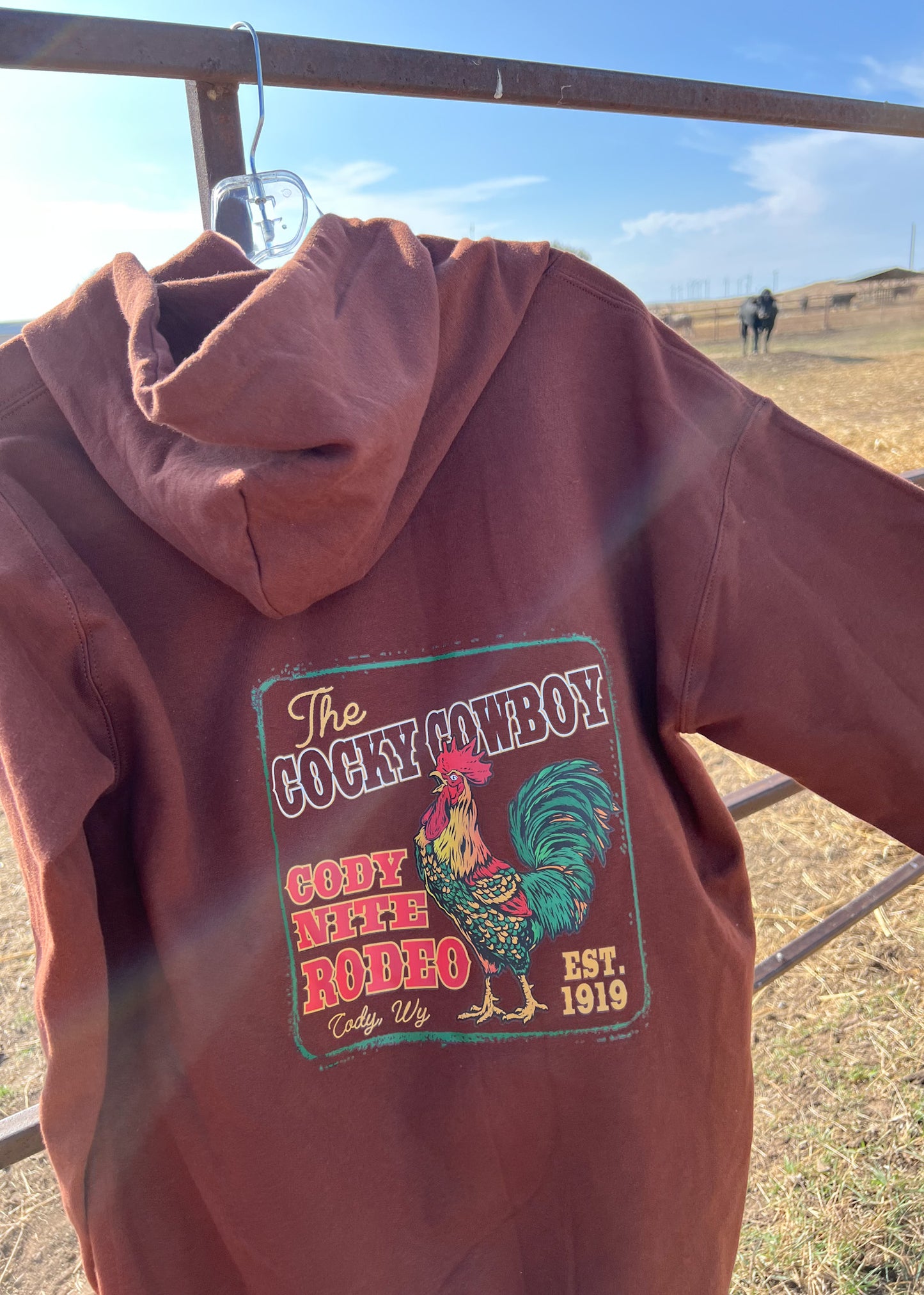Brown Cocky Cowboy Hoodie