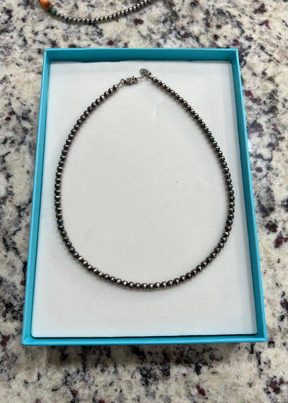 Sterling Silver Navajo Pearl Necklace